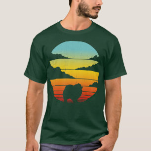 Pomeranian Retro Vintage Sunset 60s 70s  for Men W T-Shirt