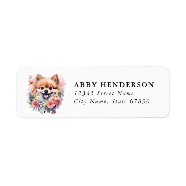 Pomeranian Return Address Label (Front)