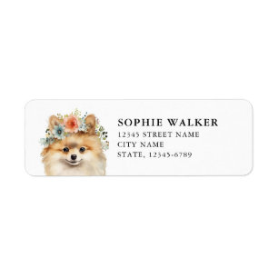 Pomeranian Return Address Label