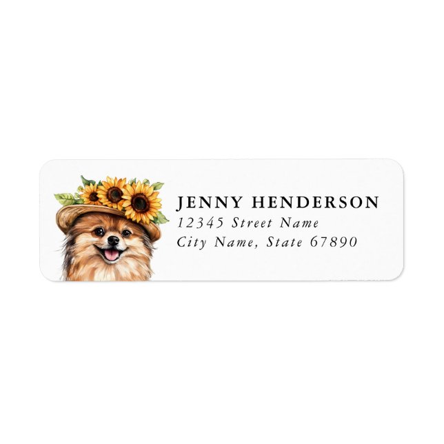Pomeranian Return Address Label (Front)