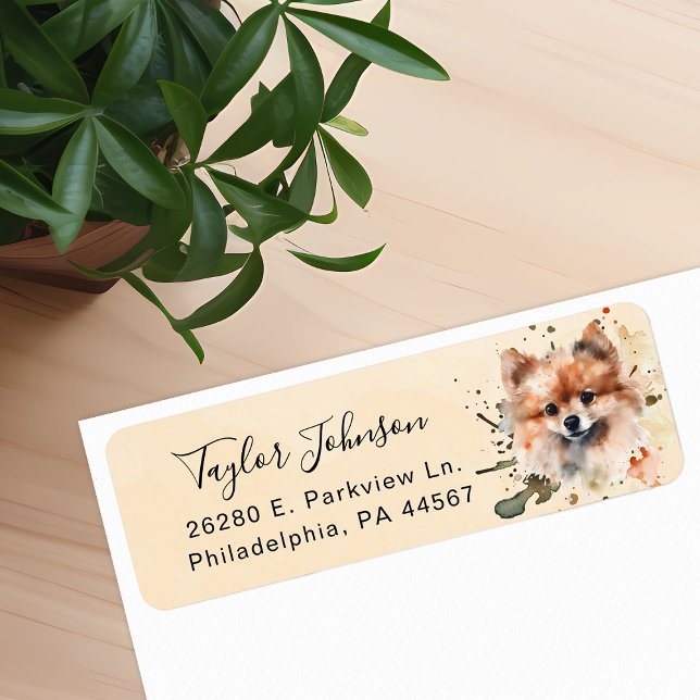 Pomeranian Return Address Label (Creator Uploaded)