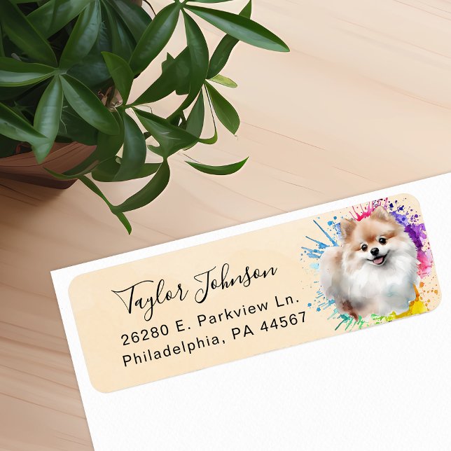 Pomeranian Return Address Label (Creator Uploaded)