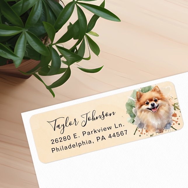 Pomeranian Return Address Label (Creator Uploaded)