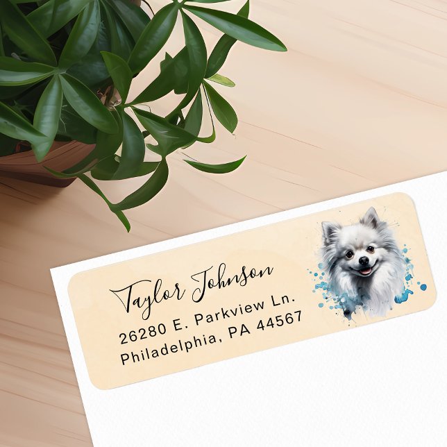 Pomeranian Return Address Label (Creator Uploaded)