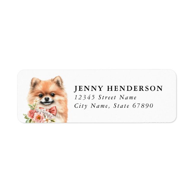 Pomeranian Return Address Label (Front)