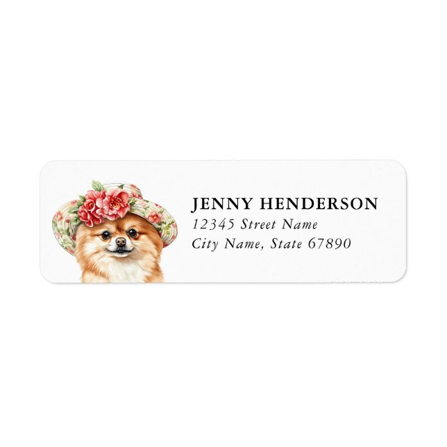 Pomeranian Return Address Label (Front)