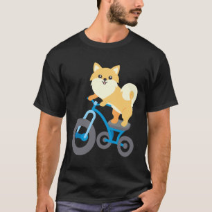 Pomeranian Riding A Tricycle Funny Dog Lover T-Shirt