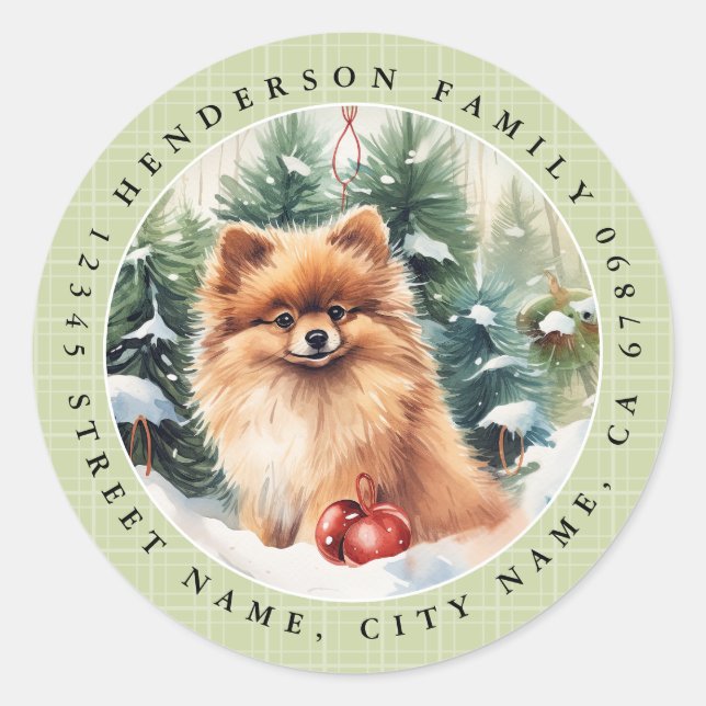 Pomeranian Round Stickers (Front)