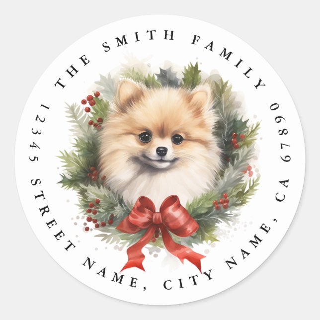 Pomeranian Round Stickers (Front)