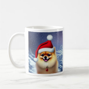 Pomeranian, Santa, Christmas  Coffee Mug