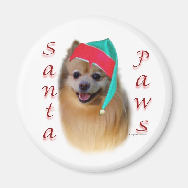 Pomeranian Santa Paws - Magnet (Front)