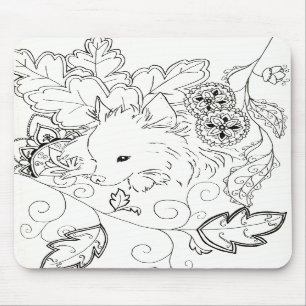 Pomeranian Sketch Mouse Pad