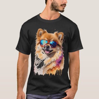 Pomeranian Sunglasses Dog Funny Animal funny T-Shirt