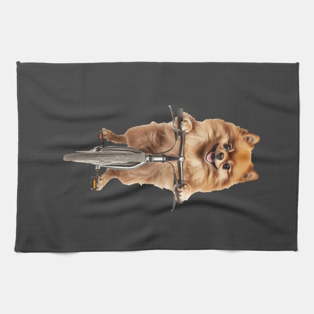 Pomeranian Tea Towel (Horizontal)