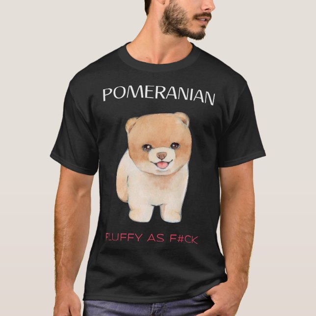 Pomeranian Teddy Bear Fluffy Girlfriend T-Shirt (Front)