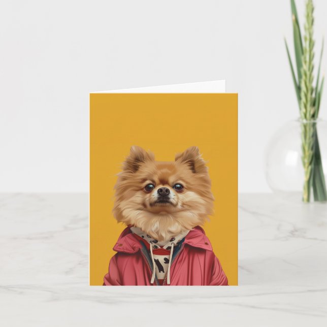Pomeranian  thank you card (Front)