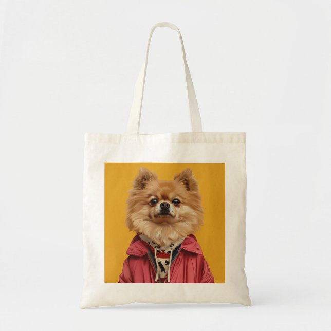 Pomeranian  tote bag (Front)