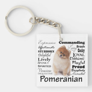 Pomeranian Traits Keychain