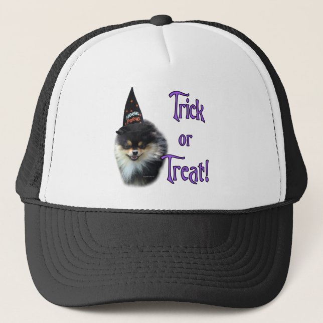 Pomeranian Trick Trucker Hat (Front)