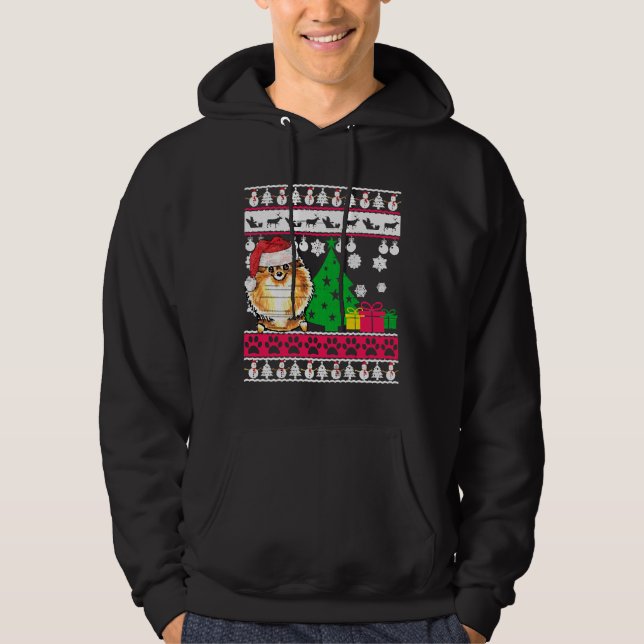 Pomeranian Ugly Christmas Sweater (Front)
