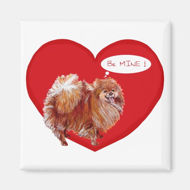 Pomeranian Valentine Magnet (Front)