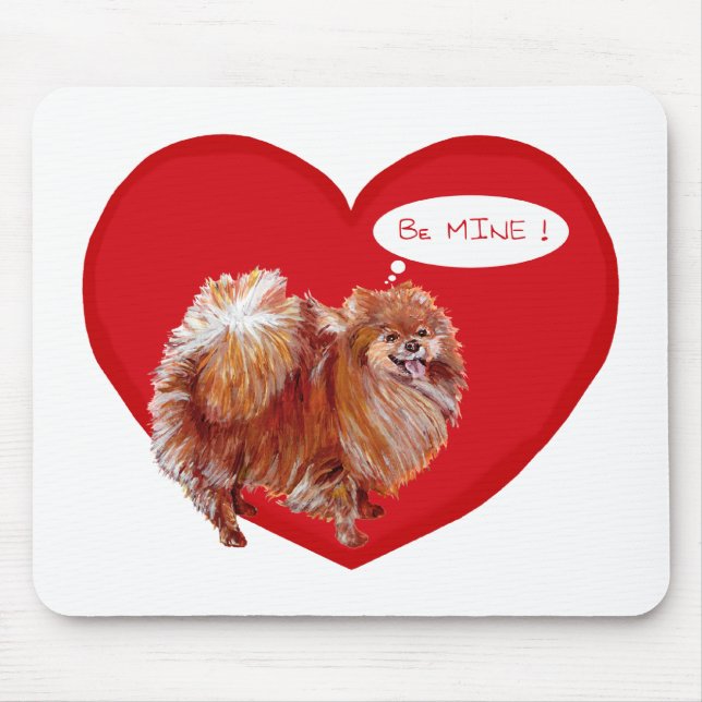 Pomeranian Valentine Mouse Mat (Front)