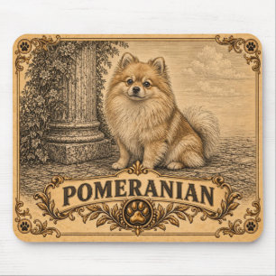 Pomeranian, Vintage Heritage Dog Mouse Mat