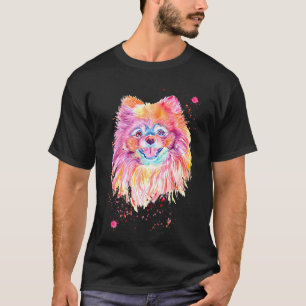 Pomeranian Watercolor Art Print T-Shirt