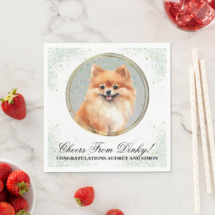 Pomeranian Wedding Napkins With Dogs Photo