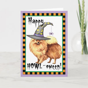 Pomeranian Witch Card