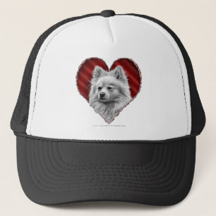 Pomeranian with Heart Trucker Hat
