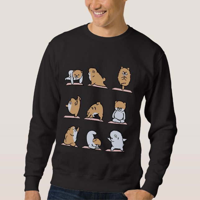 Pomeranian Yoga Sweatshirt (Front)