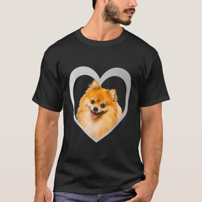 Pomeranian Zwergspitz Miniature Spitz Design Unise T-Shirt (Front)