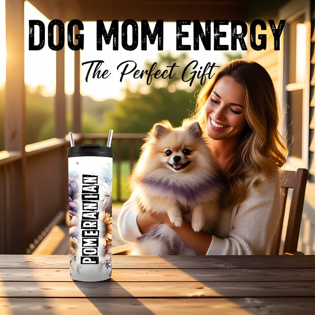 Pomeranian's Fluffy Floral Dream Thermal Tumbler (Creator Uploaded)