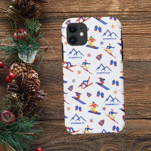 Pomerelle Mountain Idaho Ski Snowboard Pattern iPhone 11 Case