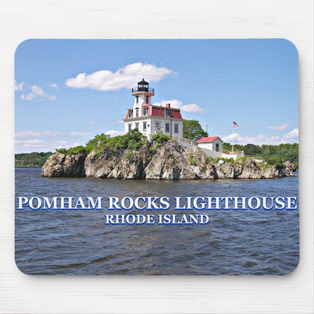 Pomham Rocks Lighthouse, Rhode Island Mousepad (Front)