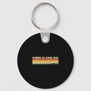 Pomme de terre lake missouri funny fishing camping key ring