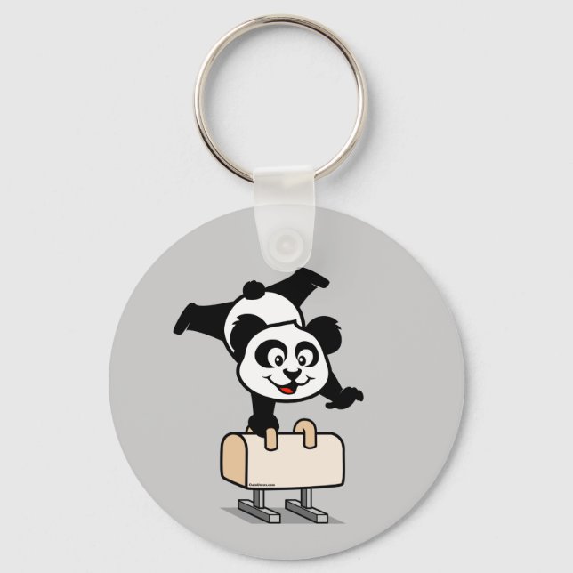 Pommel Horse Panda Key Ring (Front)