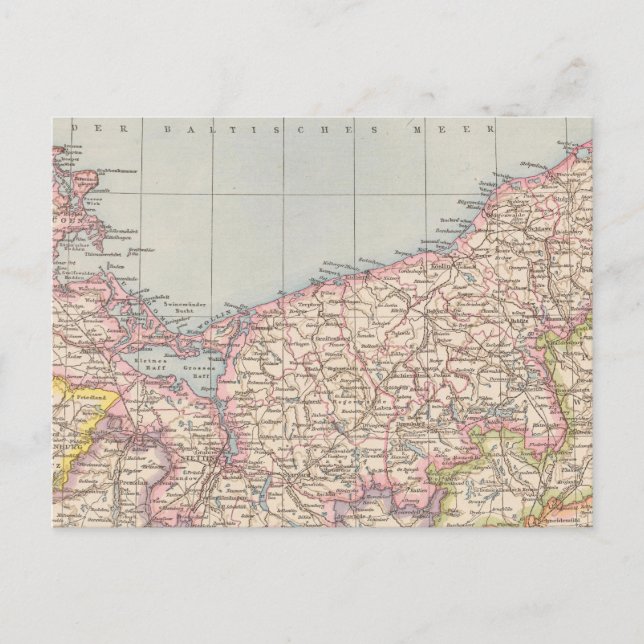 Pommern Atlas Map Postcard (Front)