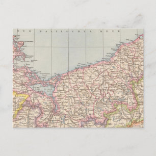 Pommern Atlas Map Postcard