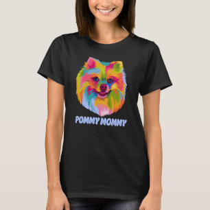 Pommy Mummy Dog Mum Pomeranian Fur Mum Pom Pom Ani T-Shirt