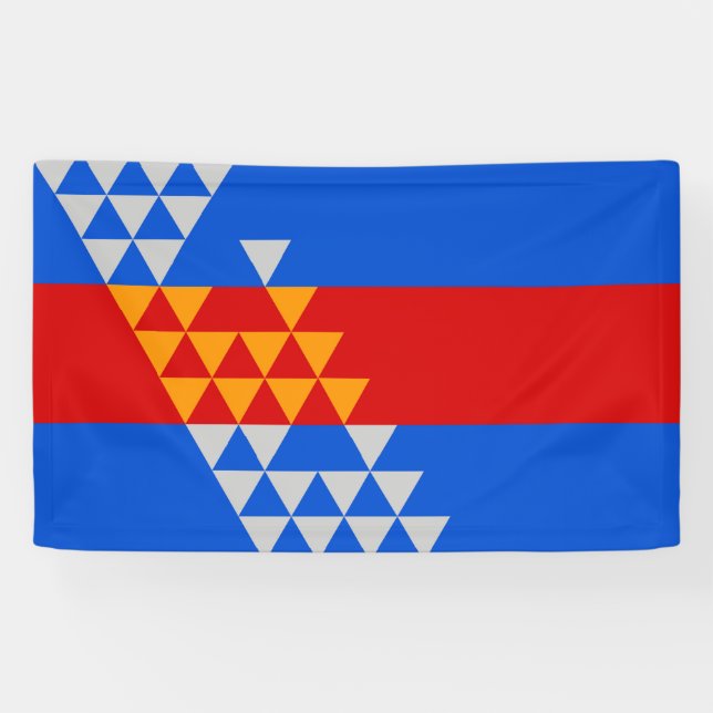 Pomo Indian Flag ethnic symbol american native usa Banner (Horizontal)