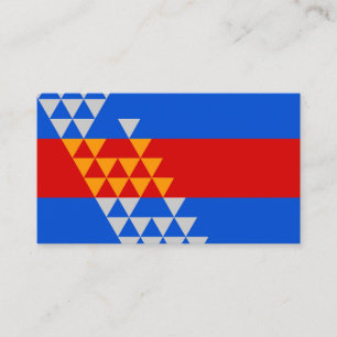 Pomo Indian Flag ethnic symbol american native usa Business Card
