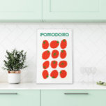 Pomodoro Italian Tomato Retro Modern Vintage Style Canvas Print<br><div class="desc">This retro-style canvas print features bright red Italian tomatoes. It will look perfect in your mod kitchen.</div>