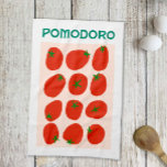 Pomodoro Italian Tomato Retro Modern Vintage Style Tea Towel<br><div class="desc">This retro-style kitchen towel features bright red Italian tomatoes. It will look perfect in your mod kitchen.</div>