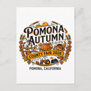 Pomona Autumn County Fair 2026 California Postcard