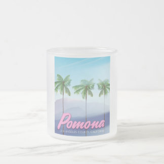 Pomona, California USA travel poster Frosted Glass Coffee Mug