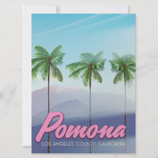 Pomona, California USA travel poster Invitation