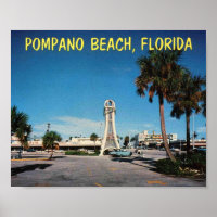 Pompano Beach FL, Oceanside Esplanade, Vintage