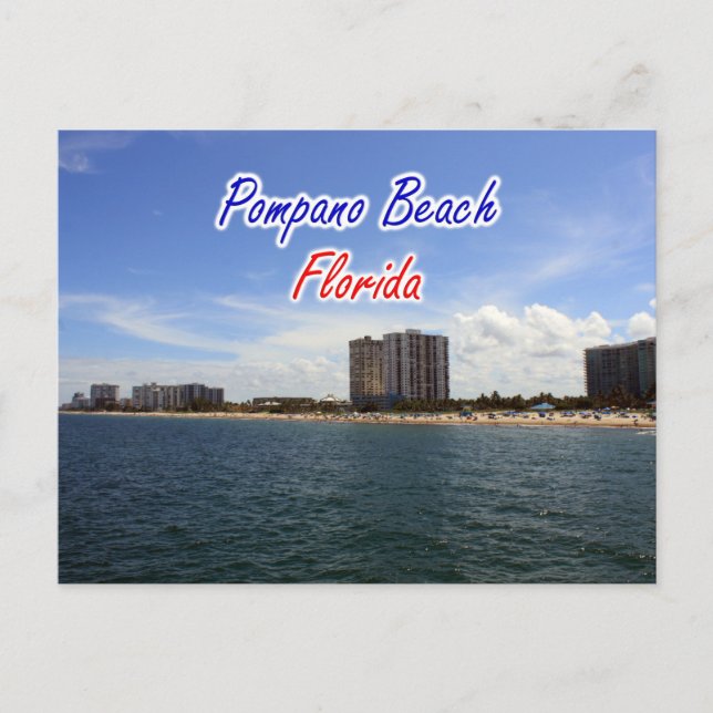 Pompano Beach Florida Postcard (Front)